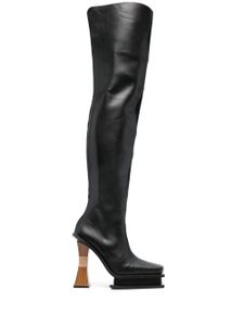 Ahluwalia bottes Veena 120 mm en cuir - Noir