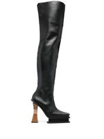 Ahluwalia bottes Veena 120 mm en cuir - Noir - thumbnail