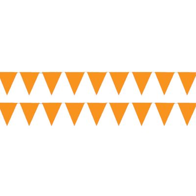 5x stuks sterke oranje vlaggenlijnen 3.5 meter voor binnen en buiten