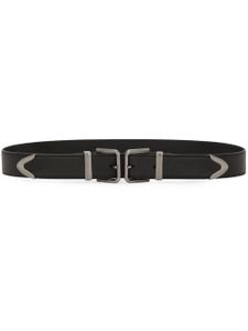 Dolce & Gabbana ceinture en cuir à boucle - Noir