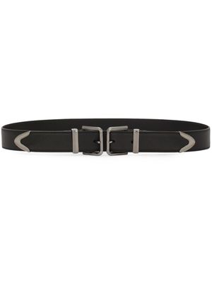 Dolce & Gabbana ceinture en cuir à boucle - Noir
