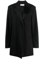 Gauchère manteau boutonné à col cranté - Noir