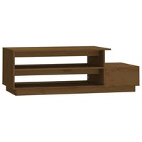 vidaXL Salontafel 120x50x40,5 cm massief grenenhout honingbruin - thumbnail