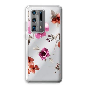 Geschilderde bloemen: Huawei P40 Pro Plus Transparant Hoesje