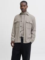 J&j Premium Jprrayle Melange Solid L/s Overshirt Sn Overshirt Ermine