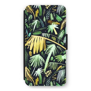 Tropical Palms Dark: iPhone 12 Pro Max Flip Hoesje