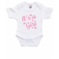 Its a girl gender reveal - baby rompertje - wit - meisjes - kraamcadeau
