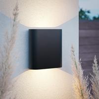 Vonia LED wandlamp - 3000K warm wit - 11 Watt - Up & down light - IP65 voor binnen en buiten - Dubbelzijdige wandlamp - Zwart