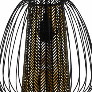 Eglo Hanglamp Curasao staal zwart/staal,textiel zwart,goud