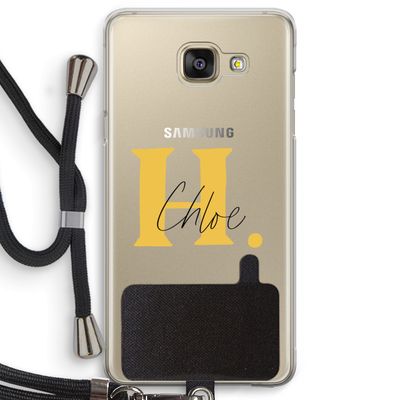 Amber Script: Samsung Galaxy A5 (2016) Transparant Hoesje met koord