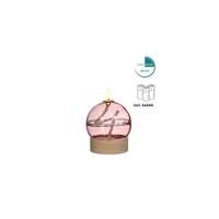 LED olielamp roze met timer Ø10xH13,5cm