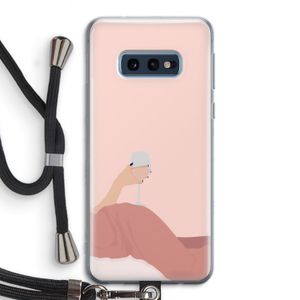 Wine: Samsung Galaxy S10e Transparant Hoesje met koord