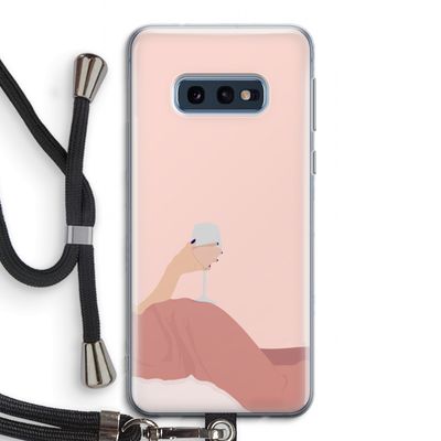 Wine: Samsung Galaxy S10e Transparant Hoesje met koord