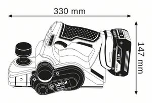 Bosch Blauw GHO 18 V-Li Accu Solo | zonder accu's en lader | In L-Boxx - 06015A0300