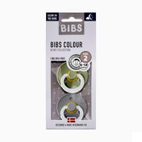 Bibs 2 Fopspeen Glow In The Dark Sage/cloud 2 Stuks Bibs 2 Fopspeen Glow In The Dark Sage/cloud 2 Stuks