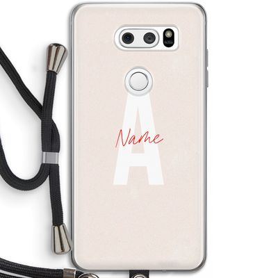 Strawberry Milkshake: LG V30 Transparant Hoesje met koord