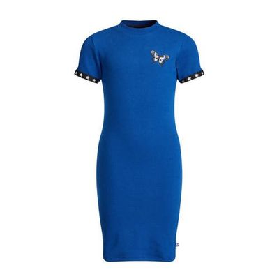 WE Fashion jurk met patches kobaltblauw WE Fashion jurk met patches kobaltblauw