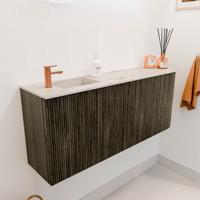 Toiletmeubel Mondiaz Joya Dlux | 101.6 cm | Meubelkleur Shadow | Faye wastafel Nata Wasbak Links | 1 kraangat
