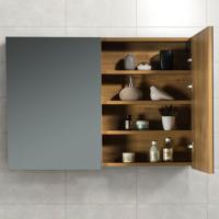 Spiegelkast Tieme in mat eiken 100x70x16cm