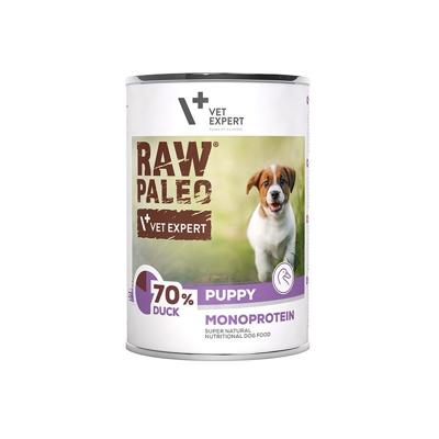 RAW PALEO Puppy Monoproteïne Eend - natvoer voor puppy's - 400 g