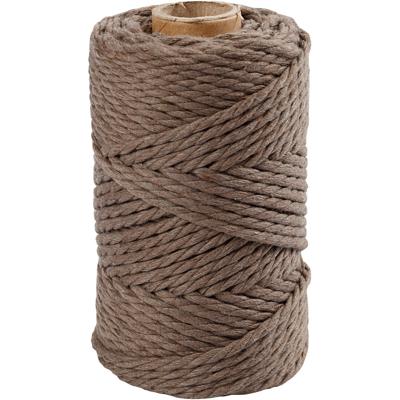 Creativ Company Macramé koord, l: 55 m, d 4 mm, lichtbruin, 330 gr/ 1 rol