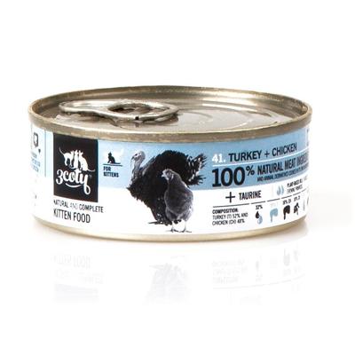 3COTY Turkey with chicken For kittens - nat kattenvoer - 80g