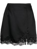 Fleur Du Mal lace-hem slip skirt - BLACK - thumbnail