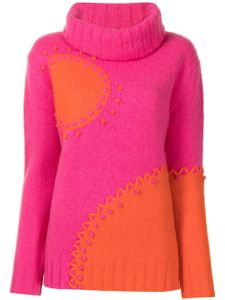 Onefifteen pull colour block en maille - Rose