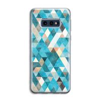 Gekleurde driehoekjes blauw: Samsung Galaxy S10e Transparant Hoesje