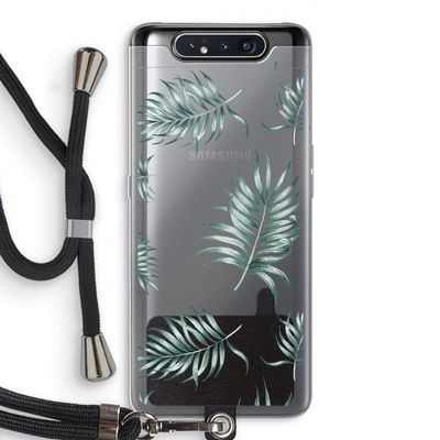 Simple leaves: Samsung Galaxy A80 Transparant Hoesje met koord