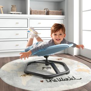 Sensorische Draaitstoel Kinderen 360° Kinderdraaitstoel Carrousel Autisme Kinderstoel Blauw Olifant