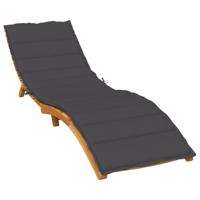 VidaXL Ligbedkussen 200x50x4 cm stof gemêleerd antracietkleurig