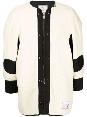 Maison MIHARA YASUHIRO veste en polaire à patch logo - Blanc