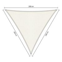 Shadow Comfort driehoek 2x2x2m Arctic White - thumbnail