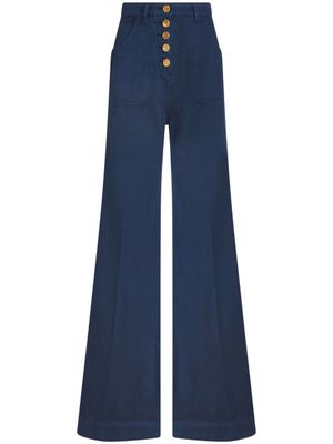 ETRO jean évasé à taille haute - Bleu