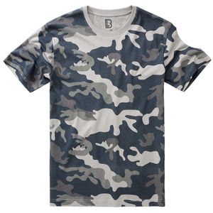 Grey Camo Round Neck T-Shirt