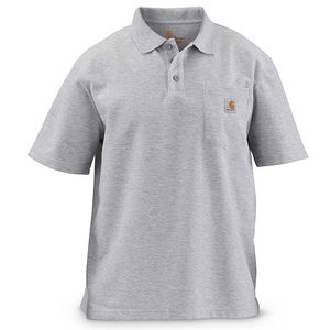 Carhartt Contractor's Work Pocket Heather Grey Polo Heren