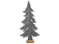 Kerstboom vilt op houten voet 83 cm grijs - HIT