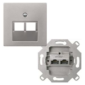 Merten UAE aansluiting 2-voudig aluminium