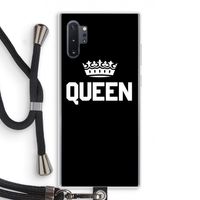 Queen zwart: Samsung Galaxy Note 10 Plus Transparant Hoesje met koord
