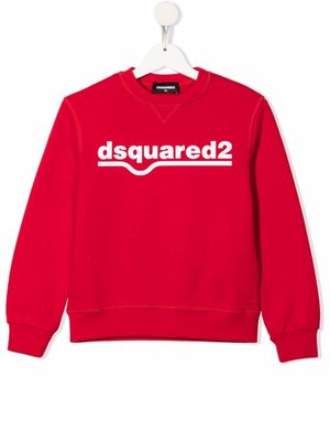 DSQUARED2 KIDS sweat à logo imprimé - Rouge