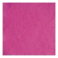 Servetten Luxe - 15x stuks - 33 x 33 cm - roze - barok patroon - 3 laags