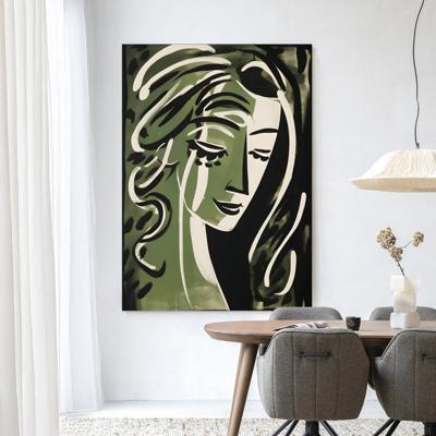 Urban Cotton Wandkleed 'Aphrodite' 145 x 190cm in Frame - black