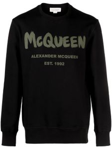 Alexander McQueen sweat en coton à logo imprimé - Noir