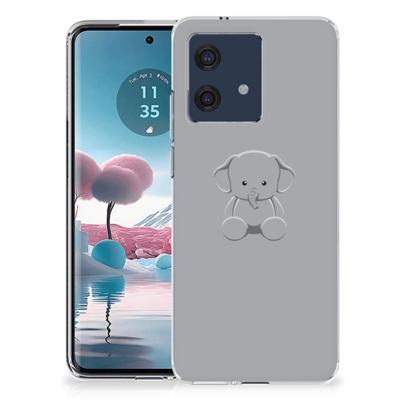 Motorola Edge 40 Neo Telefoonhoesje met Naam Grijs Baby Olifant Motorola Edge 40 Neo Telefoonhoesje met Naam Grijs Baby Olifant
