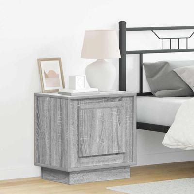 Nachtkastje met 2 pcs Grijs 44 x 34,5 x 45 cm Bewerkt hout