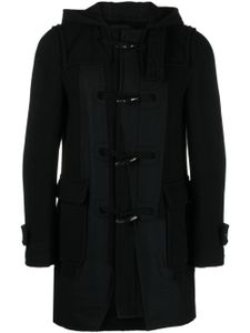 Black Comme Des Garçons manteau à capuche souple - Noir