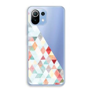 Gekleurde driehoekjes pastel: Xiaomi Mi 11 Lite Transparant Hoesje