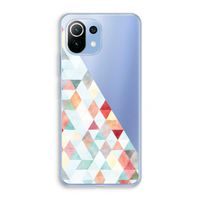 Gekleurde driehoekjes pastel: Xiaomi Mi 11 Lite Transparant Hoesje