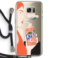 Peach please!: Samsung Galaxy S7 Edge Transparant Hoesje met koord